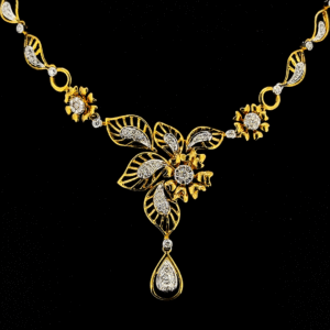 Elegant Gold Necklace Set with Earrings